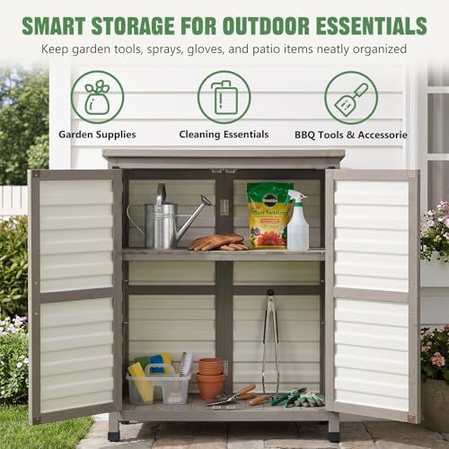 Ketive 32" Small Outdoor Storage Cabinet - Image 3