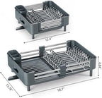 Urackify Extendable Stainless Dish Drying Rack - Image 2