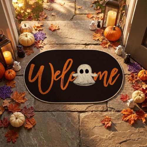 Artoid Mode Boo Halloween Welcome Oval Doormat, Home Decor Low-Profile Switch - Image 2