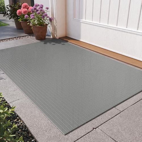 Welcome Door Mat Outside Non-Slip Durable Waterproof Grey 20"x31" by QiCaiJia