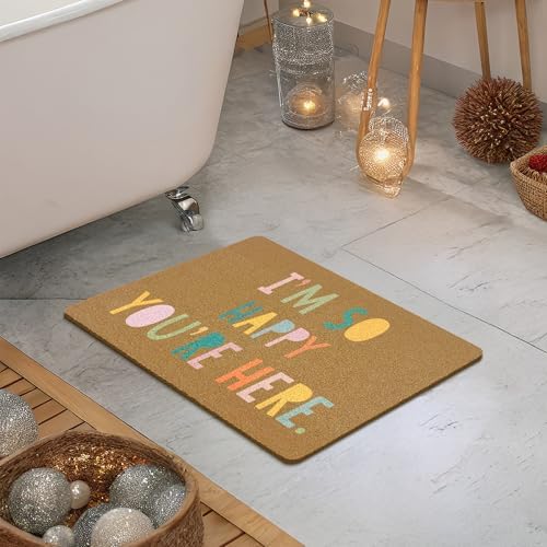 Boho Classroom Coir Door Mats Outdoor, Everyone is Welcome Here Rainbow Front - Image 6