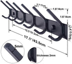 WEBI Coat Rack Wall Mounted, 17-1/8 Inch Coat Hooks - Image 2