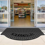31”x 47” Black Non Slip Waterproof Welcome Rubber Door Mat by Unknown