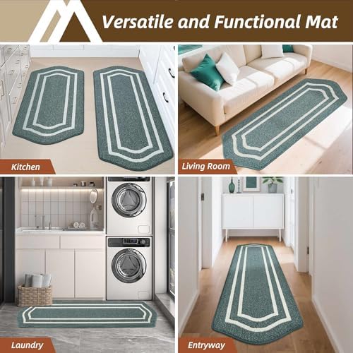 COSY HOMEER Kitchen Rugs Set of 2 Non Slip Kitchen Mats - Image 5