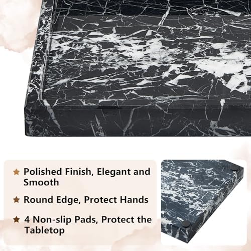 Real Natural Marble Tray for Bathroom, Kitchen Counter & Desktop - Image 3