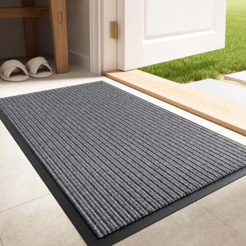Front Door Mat 29.5x17, Heavy Duty Non-Slip Indoor Outdoor Doormat by EZ2LIVE