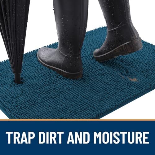 OLANLY Dog Door Mat for Muddy Paws 30x17, Super Absorbent Chenille Mud Mat - Image 2