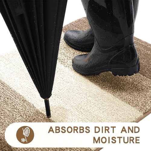 Kitinjoy Indoor Outdoor Door Mat, 47x20 Non-Slip Dirt Trapper Doormats - Image 2
