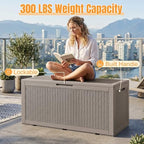 Outdoor Storage Box, 180 Gal Waterproof Resin Deck Box w/Support Rod - Image 6