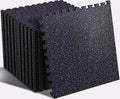 SUPERJARE 0.56'' Thick 48 Sq Ft Rubber Top Gym Flooring by SUPERJARE
