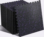 SUPERJARE 0.56'' Thick 48 Sq Ft Rubber Top Gym Flooring by SUPERJARE