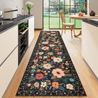 DUKINO 2.6x10 Runner Rug for Hallway, Washable Kitchen Rugs Non Slip by DUKINO