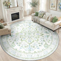 RELEANY Washable Area Rug, Round 8ft by RELEANY
