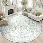 RELEANY Washable Area Rug, Round 8ft by RELEANY