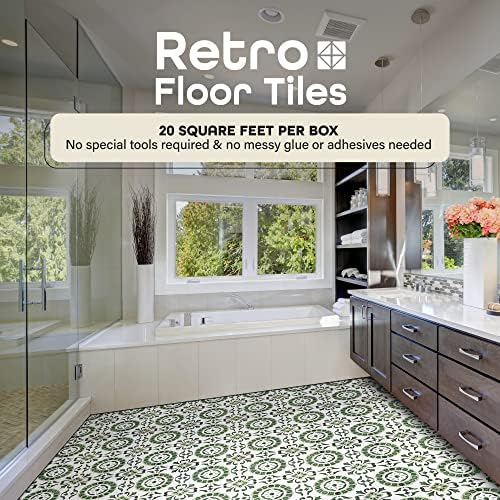 Vinyl Peel & Stick Vinyl Floor Tiles, 12 x 12 in - Image 2
