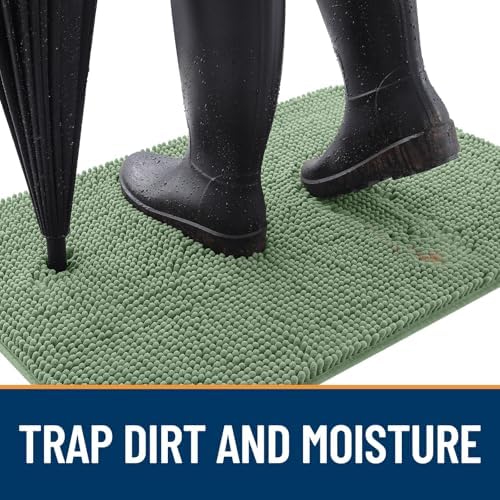 OLANLY Dog Door Mat for Muddy Paws 47x17, Super Absorbent Chenille Mud Mat - Image 2