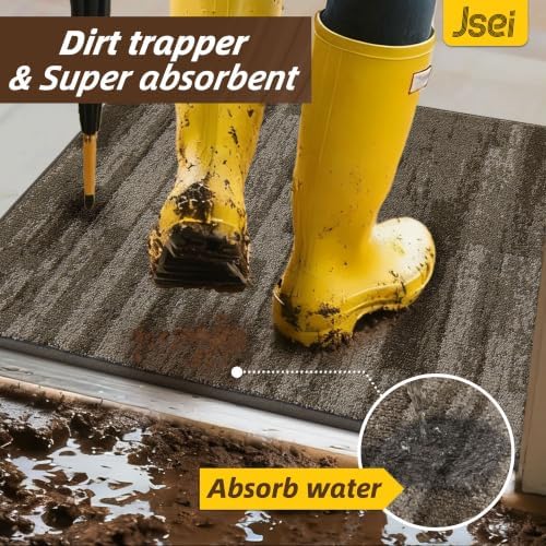 JSEI Dirt Trapper Door Mat 20"x32", Non-Slip Doormat - Image 3