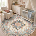 RELEANY Washable Area Rug, Round 5ft by RELEANY