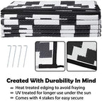 SAND MINE Waterproof Outdoor Rug 9x12 ft, Plastic Reversible Rug, Modern Area - Image 4