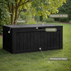 Flamaker Internal 120 Gallon Deck Box Waterproof, Large Outdoor Storage Box - Image 2