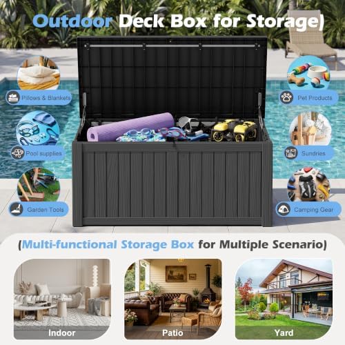 Outdoor Storage Box Waterproof, 155 Gallon Deck Box - Image 3