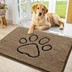 Smiry Dog Door Mat for Muddy Paws, Absorbent Non Slip Dirt Trapper by Smiry