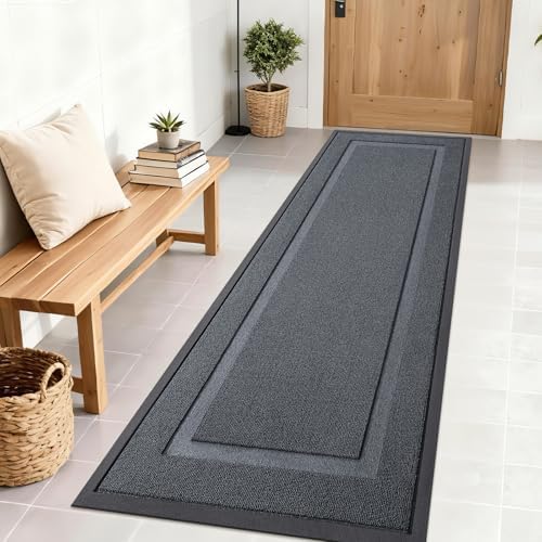 OLANLY Front Door Mat Outside 71x23, All-Season Heavy-Duty Rubber Doormat by OLANLY