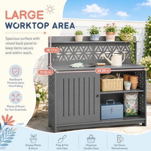 VINGLI Multi-Purpose Outdoor Storage Cabinet - Image 2