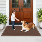 FRAMICS Front Door Mat Outside Entrance, Rubber Door Mats Welcome 24"x36" - Image 2