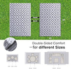 OLANLY Outdoor Rug 4x6 ft Waterproof Reversible Mat - Image 2
