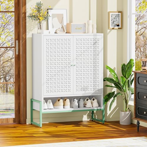 Outdoor Storage Cabinet, Heavy-Duty Metal Patio Cabinet - Image 4