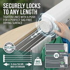 Retractable Clothesline Kit Telescopic Multiple Ropes Clothes Line, Clothes - Image 3