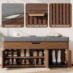 43.5" W Shoe Bench with Storage, Lift Top Entryway Bench - Image 5