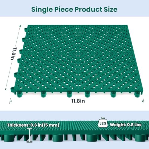 Jocoevol 12-Pcs Interlocking Tile, Indoor/Outdoor Drainage Interlocking Floor - Image 5
