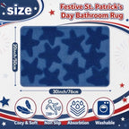 Capoda 1 Pcs Patriotic Bathroom Rug 20 x 30 Inch Blue Patriotic Star Bath Mat - Image 2