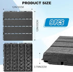 ToLanbbt Plastic Interlocking Deck Tiles 9 Pack 12"x12" Waterproof Indoor - Image 2