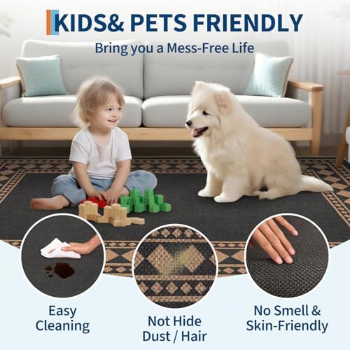 GarveeHome Solid Rugs Washable 8x10 Area Rug - Image 6