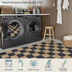 Lahome Checkered Easy Jute Outdoor Runner Rug, 2x6 Kitchen Rugs Washable - Image 4