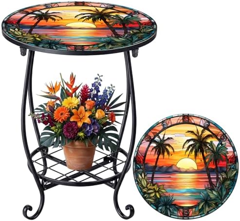 Cinnvoice Outdoor Side Table Small End Patio Porch Table by QinYee