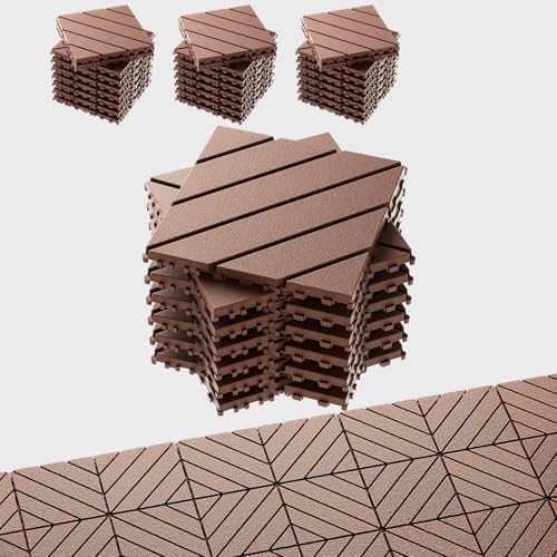 EchoDeck Interlocking Deck Tiles, 27 Pack Deck Tiles Interlocking Outdoor All by Unknown