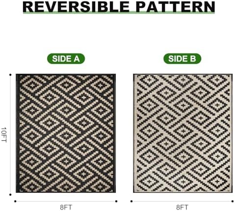 RURALITY Outdoor Rugs 8x10 Feet - Image 2