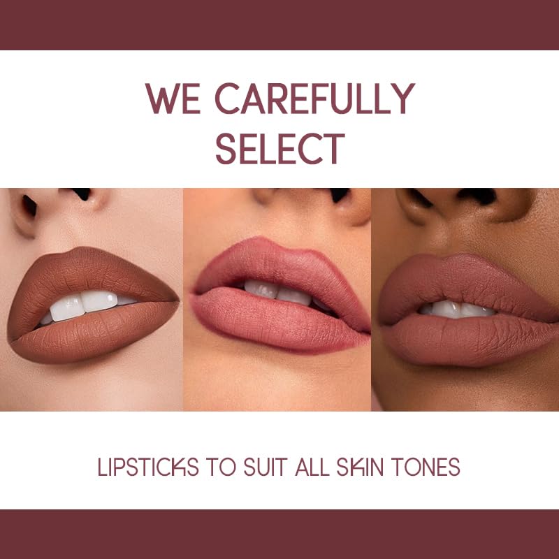 USHAS 2 in 1 Waterproof Lipstick and Lip Liner Combo Set, Long Lasting Matte Lip Pen for Women, Makeup Kit (G4, Pack of 1)
