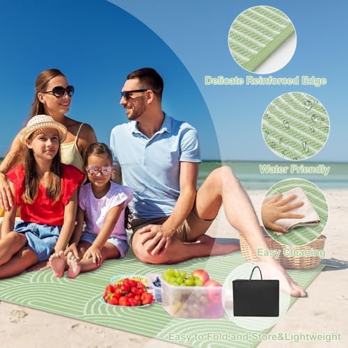 Lahome Outdoor Patio Rug Waterproof 9x12, Camping Rug - Image 5