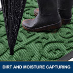 Smiry Front Door Mat Outside Entrance, Low Profile Rubber Doormat - Image 3