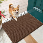 OLANLY Dog Door Mat for Muddy Paws 24x16, Extra Absorbent Chenille Mud Mat by OLANLY