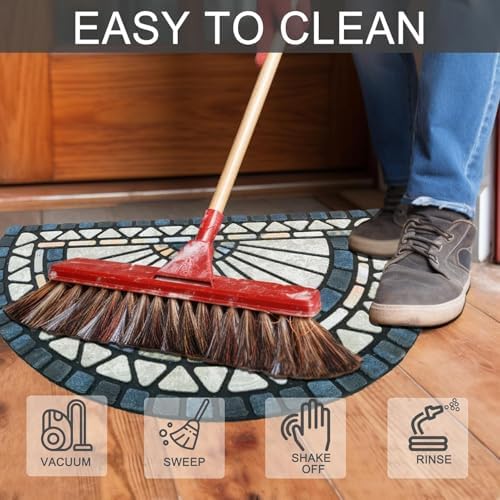 CHICHIC Front Door Mat 24"x36" Outdoors Heavy Duty Rubber Mat - Image 4