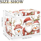 Bolaz Storage Bins with Lids and Handles, Christmas Snowman Storage Box Storage - Image 3