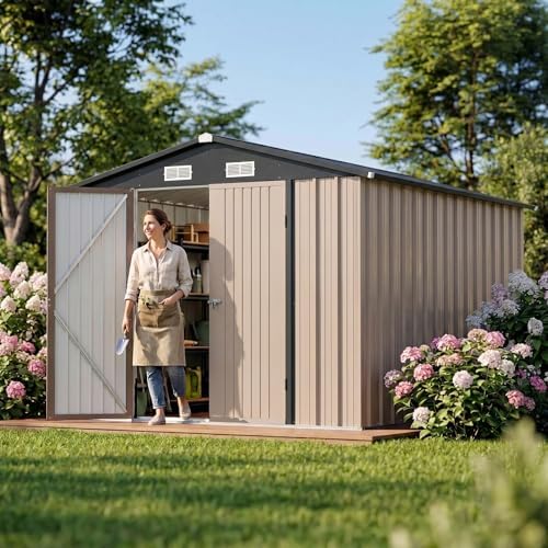 Devoko 8x12 FT Outdoor Storage Shed, Metal Tool Shed - Image 6
