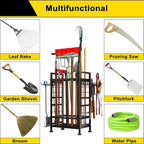 3 Tier Garden Tool Organizer, Garage Storage and Organization, Metal Yard Tools - Image 6
