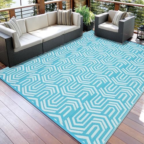9x12 Outdoor Rug Waterproof Foldable Plastic Straw Carpet - Image 2